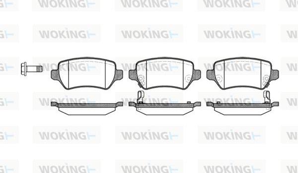 Woking P8573.02 - Тормозные колодки, дисковые, комплект autospares.lv
