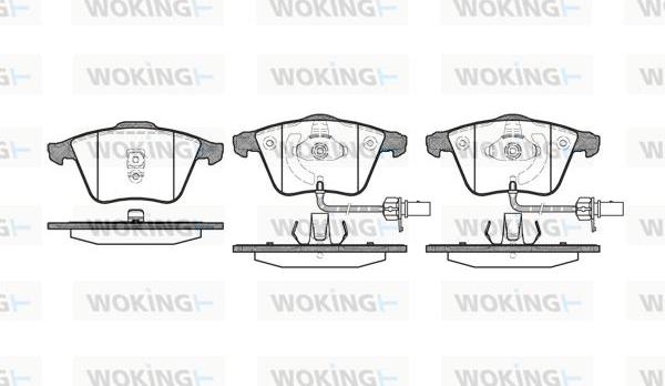 Woking P8643.02 - Тормозные колодки, дисковые, комплект autospares.lv