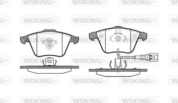 Woking P8643.32 - Тормозные колодки, дисковые, комплект autospares.lv