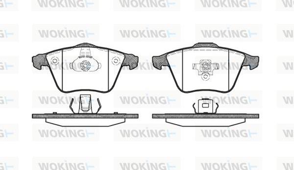 Woking P8643.20 - Тормозные колодки, дисковые, комплект autospares.lv