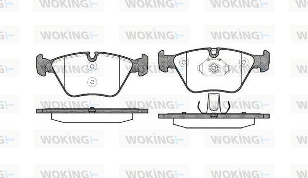 Woking P8633.00 - Тормозные колодки, дисковые, комплект autospares.lv