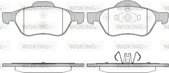 Woking P8623.40 - Тормозные колодки, дисковые, комплект autospares.lv