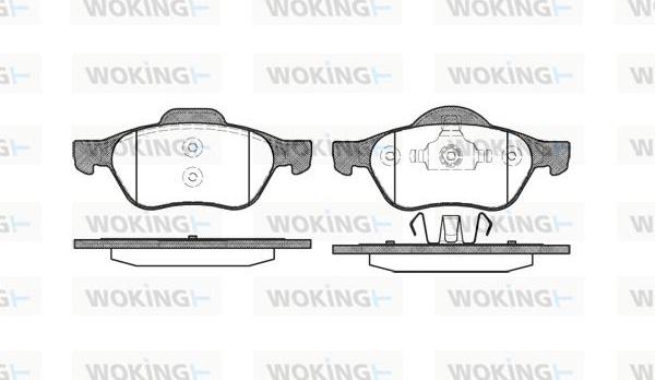 Woking P8623.00 - Тормозные колодки, дисковые, комплект autospares.lv