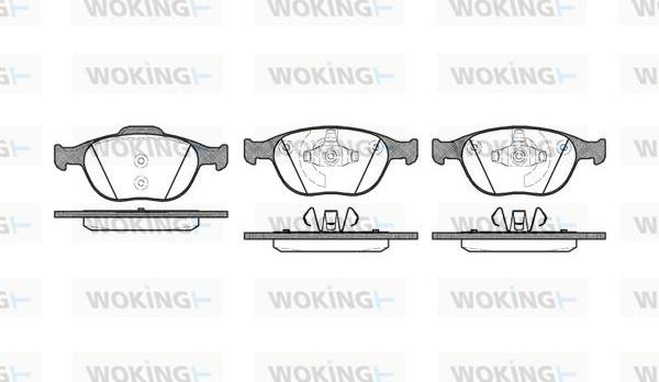 Woking P8843.00 - Тормозные колодки, дисковые, комплект autospares.lv