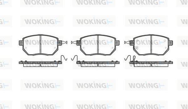 Woking P8853.02 - Тормозные колодки, дисковые, комплект autospares.lv