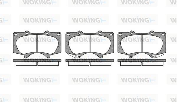 Woking P8883.00 - Тормозные колодки, дисковые, комплект autospares.lv