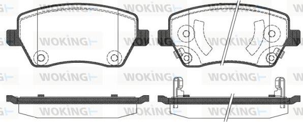 Woking P8873.02 - Тормозные колодки, дисковые, комплект autospares.lv