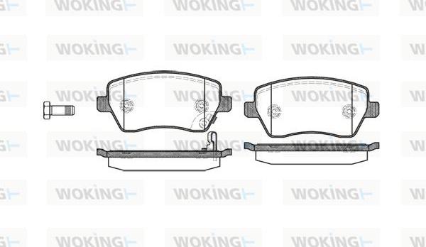 Woking P8873.11 - Тормозные колодки, дисковые, комплект autospares.lv