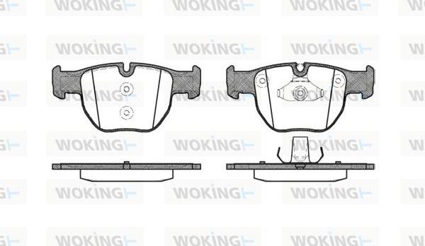 Woking P8793.00 - Тормозные колодки, дисковые, комплект autospares.lv