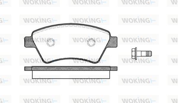 Woking P8763.10 - Тормозные колодки, дисковые, комплект autospares.lv