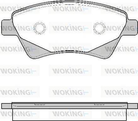 Woking P8763.20 - Тормозные колодки, дисковые, комплект autospares.lv