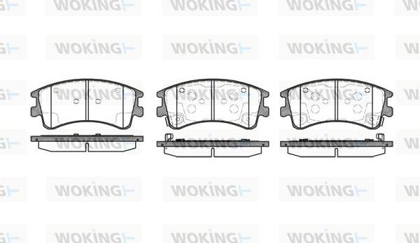 Woking P8703.02 - Тормозные колодки, дисковые, комплект autospares.lv