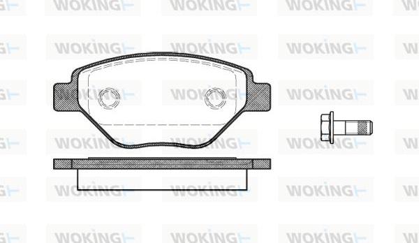 Woking P8773.00 - Тормозные колодки, дисковые, комплект autospares.lv