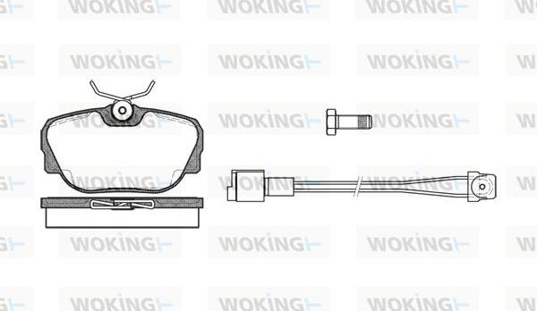 Woking P3963.02 - Тормозные колодки, дисковые, комплект autospares.lv