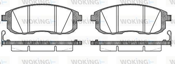 Woking P3933.14 - Тормозные колодки, дисковые, комплект autospares.lv