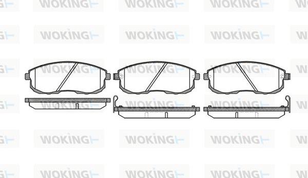 Woking P3933.12 - Тормозные колодки, дисковые, комплект autospares.lv