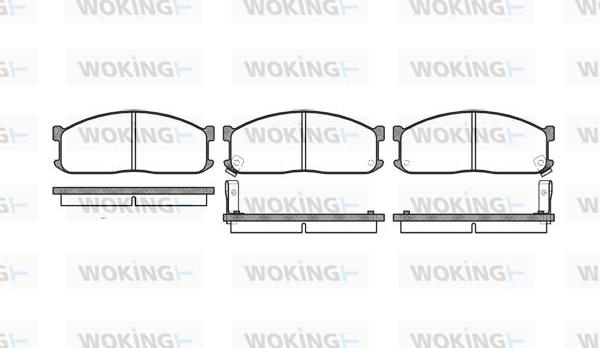 Woking P3443.02 - Тормозные колодки, дисковые, комплект autospares.lv