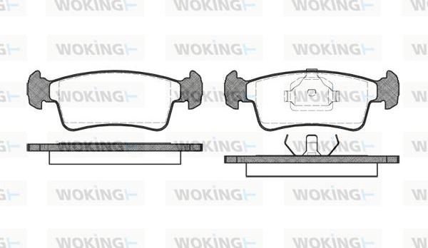 Woking P3403.00 - Тормозные колодки, дисковые, комплект autospares.lv