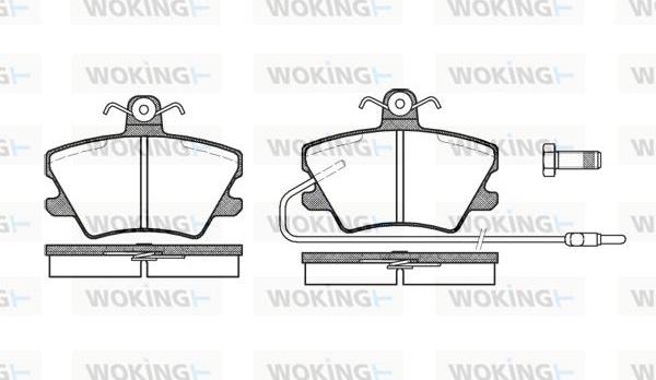 Woking P3413.02 - Тормозные колодки, дисковые, комплект autospares.lv