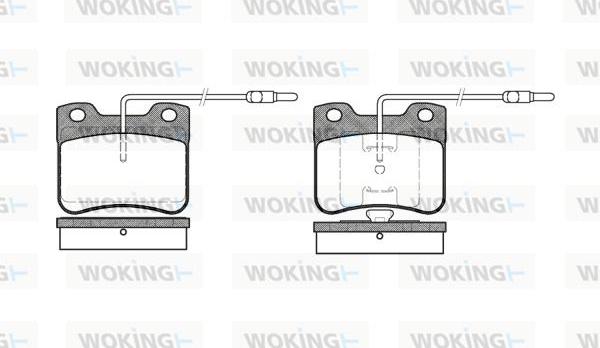 Woking P3473.04 - Тормозные колодки, дисковые, комплект autospares.lv