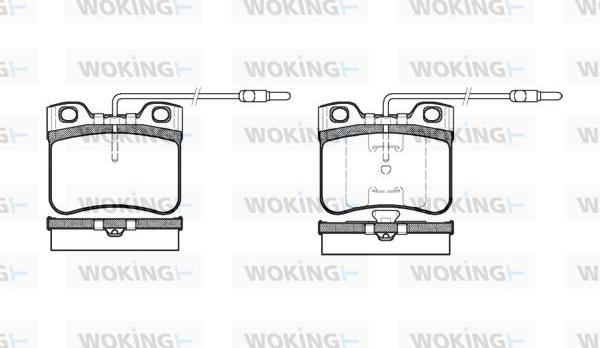 Woking P3473.14 - Тормозные колодки, дисковые, комплект autospares.lv