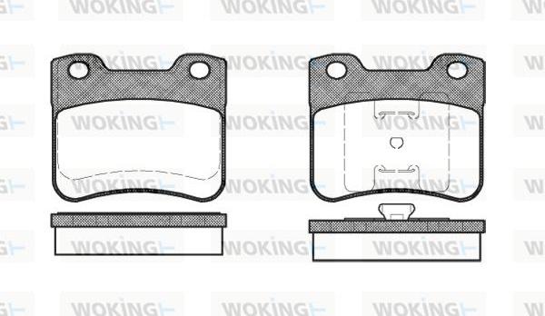 Woking P3473.10 - Тормозные колодки, дисковые, комплект autospares.lv