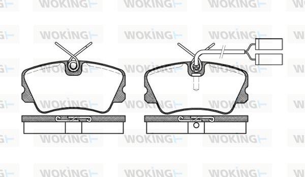 Woking P3593.02 - Тормозные колодки, дисковые, комплект autospares.lv