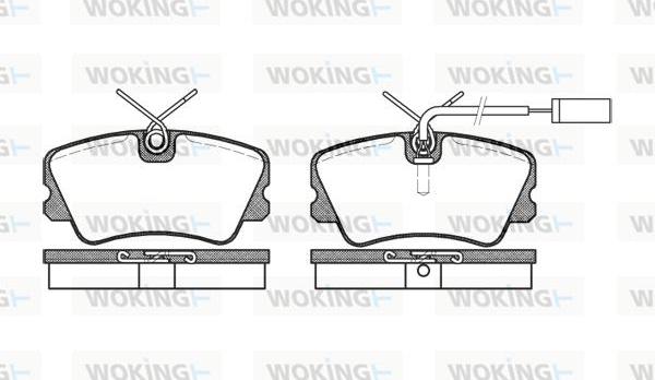 Woking P3593.12 - Тормозные колодки, дисковые, комплект autospares.lv