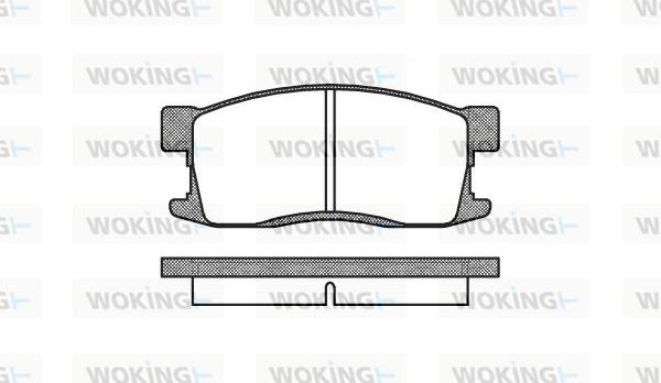 Woking P3553.00 - Тормозные колодки, дисковые, комплект autospares.lv