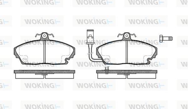 Woking P3503.01 - Тормозные колодки, дисковые, комплект autospares.lv