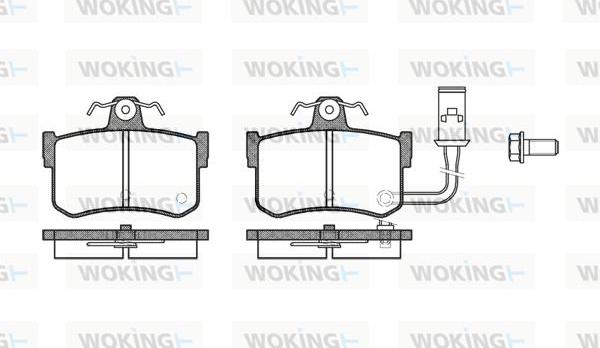 Woking P3513.01 - Тормозные колодки, дисковые, комплект autospares.lv