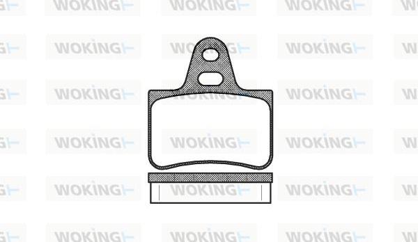 Woking P3693.00 - Тормозные колодки, дисковые, комплект autospares.lv