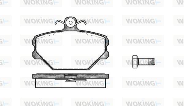 Woking P3643.00 - Тормозные колодки, дисковые, комплект autospares.lv