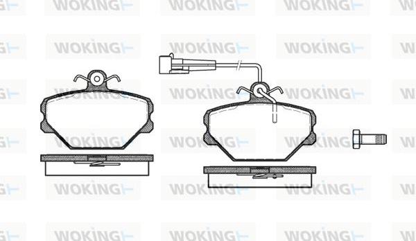 Woking P3643.02 - Тормозные колодки, дисковые, комплект autospares.lv