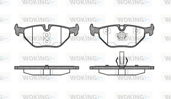 Woking P3653.40 - Тормозные колодки, дисковые, комплект autospares.lv