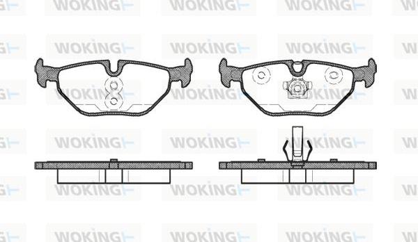 Woking P3653.41 - Тормозные колодки, дисковые, комплект autospares.lv