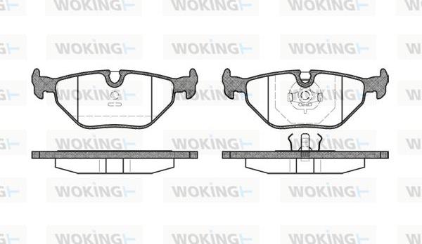 Woking P3653.00 - Тормозные колодки, дисковые, комплект autospares.lv