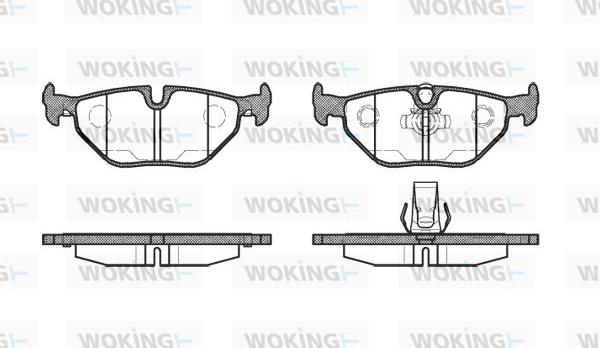 Woking P3653.15 - Тормозные колодки, дисковые, комплект autospares.lv