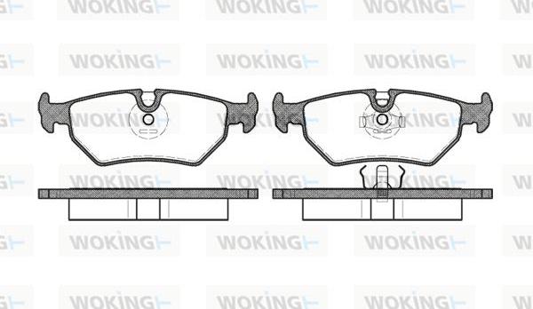 Woking P3653.10 - Тормозные колодки, дисковые, комплект autospares.lv