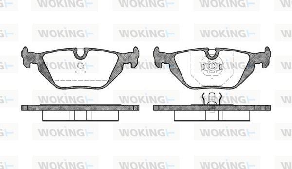 Woking P3653.30 - Тормозные колодки, дисковые, комплект autospares.lv