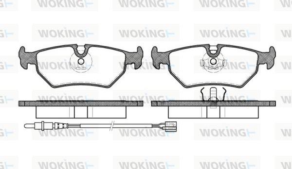 Woking P3653.32 - Тормозные колодки, дисковые, комплект autospares.lv