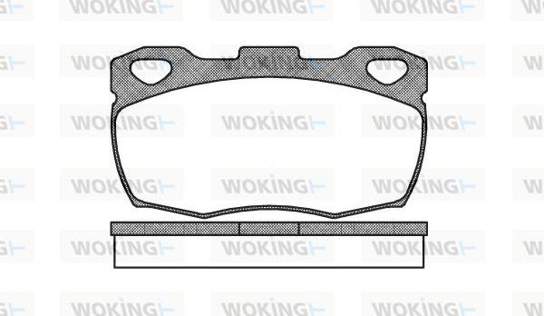 Woking P3663.00 - Тормозные колодки, дисковые, комплект autospares.lv