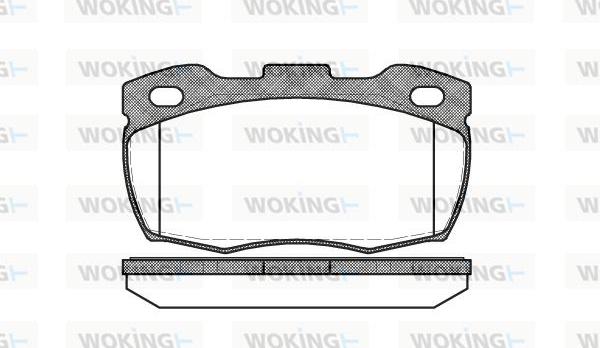 Woking P3663.10 - Тормозные колодки, дисковые, комплект autospares.lv