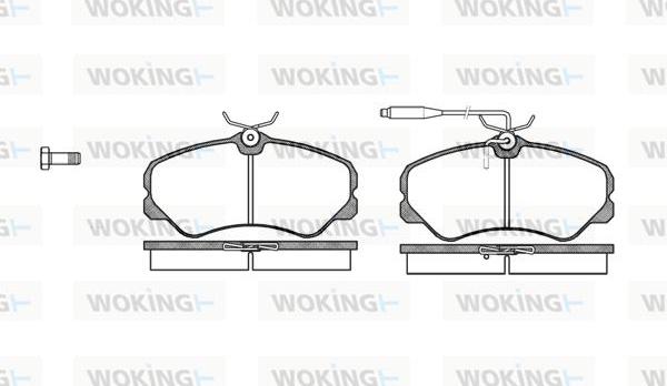 Woking P3613.02 - Тормозные колодки, дисковые, комплект autospares.lv