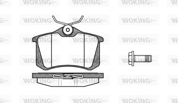 Woking P3633.05 - Тормозные колодки, дисковые, комплект autospares.lv