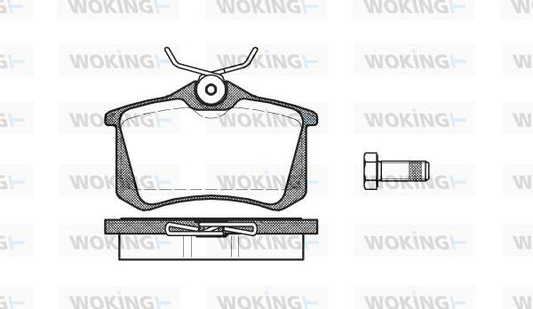 Woking P3633.01 - Тормозные колодки, дисковые, комплект autospares.lv