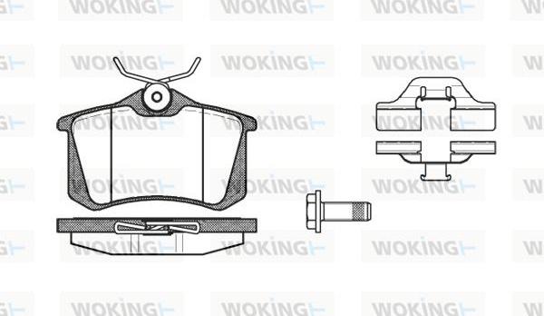 Woking P3633.03 - Тормозные колодки, дисковые, комплект autospares.lv