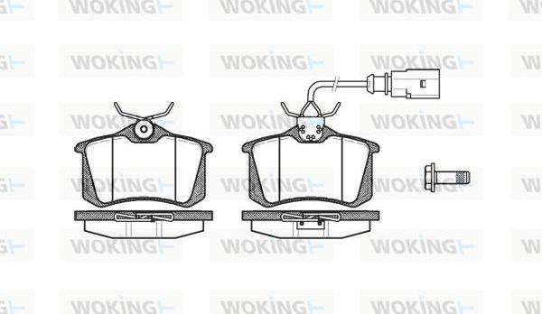 Woking P3633.02 - Тормозные колодки, дисковые, комплект autospares.lv