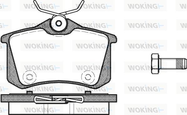 Woking P3633.14 - Тормозные колодки, дисковые, комплект autospares.lv