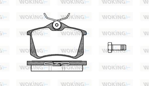 Woking P3633.10 - Тормозные колодки, дисковые, комплект autospares.lv